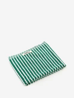 TEKLA Striped Hand Towel - Teal Green Stripes